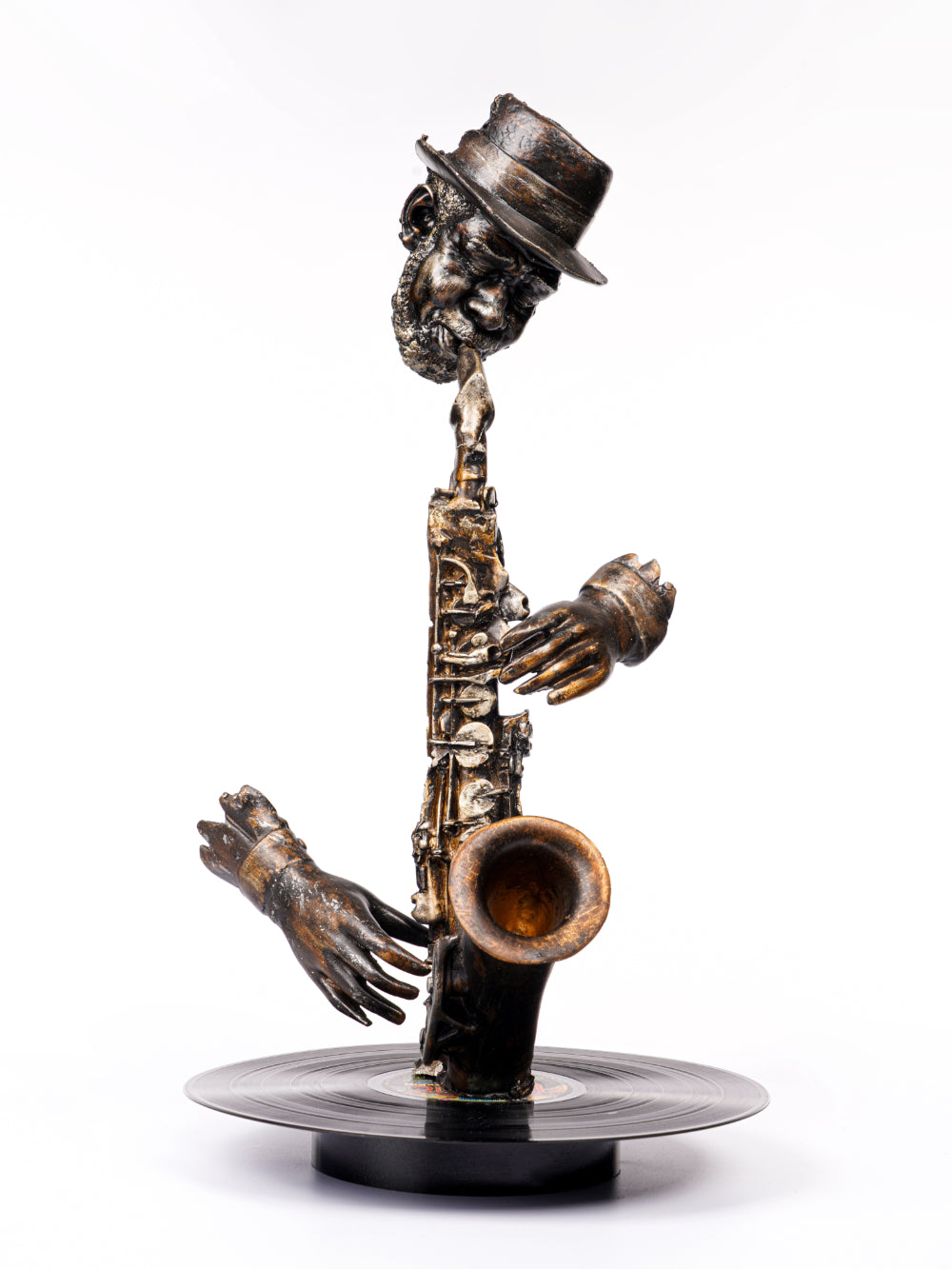 Saxophoniste sur Disque Vinyle